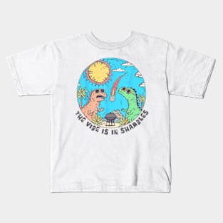 Vintage Retro The Vibes Are In Shambles Dinosaurs Kids T-Shirt